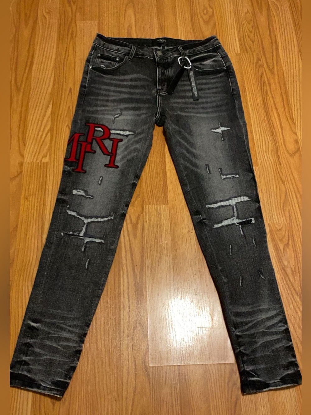 Men Amiri Black Distressed Jeans